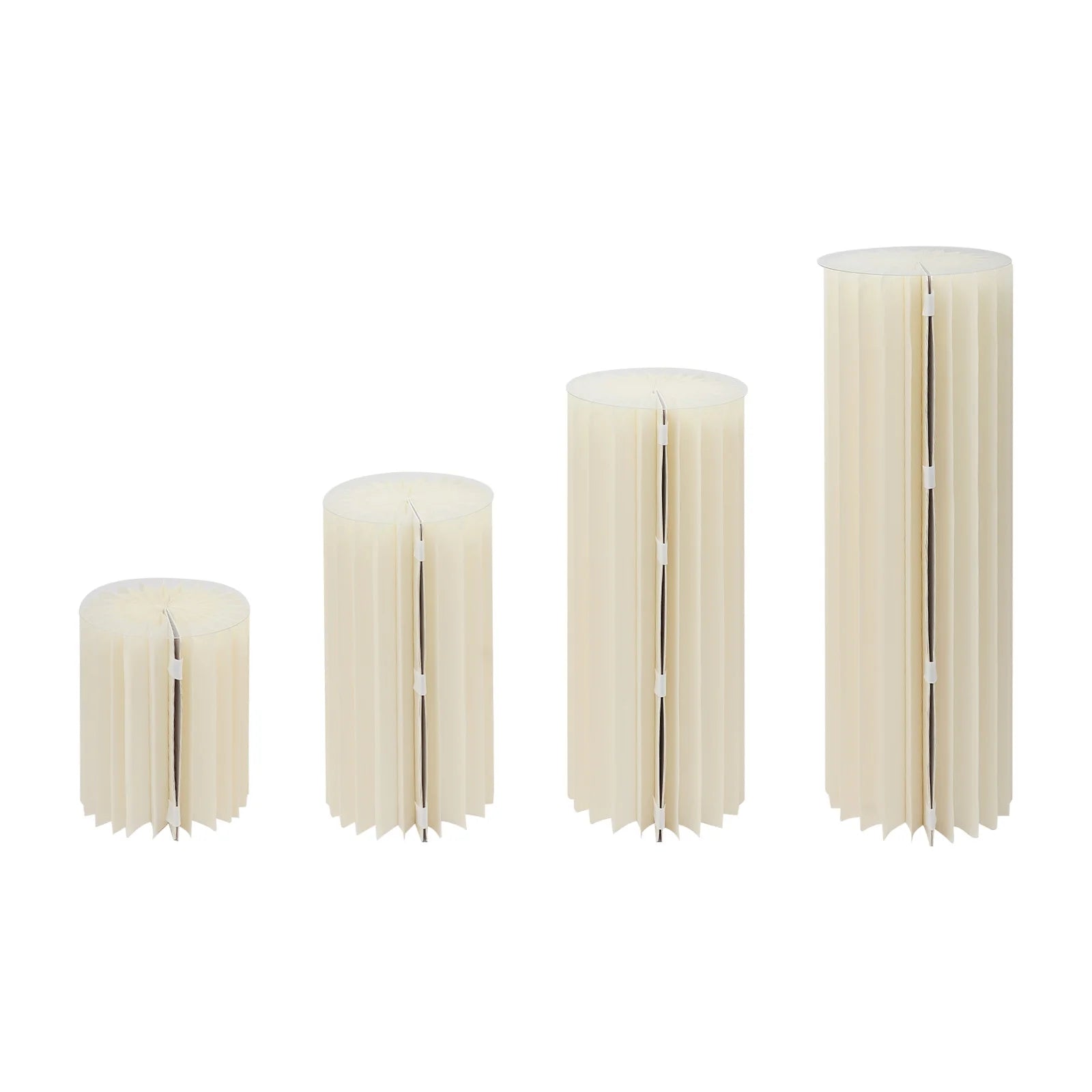 4Pcs Foldable Cardboard Flower Stands Wedding Centerpieces Display Dessert Table Column for Party Garden Decor (40+60+80+100cm)