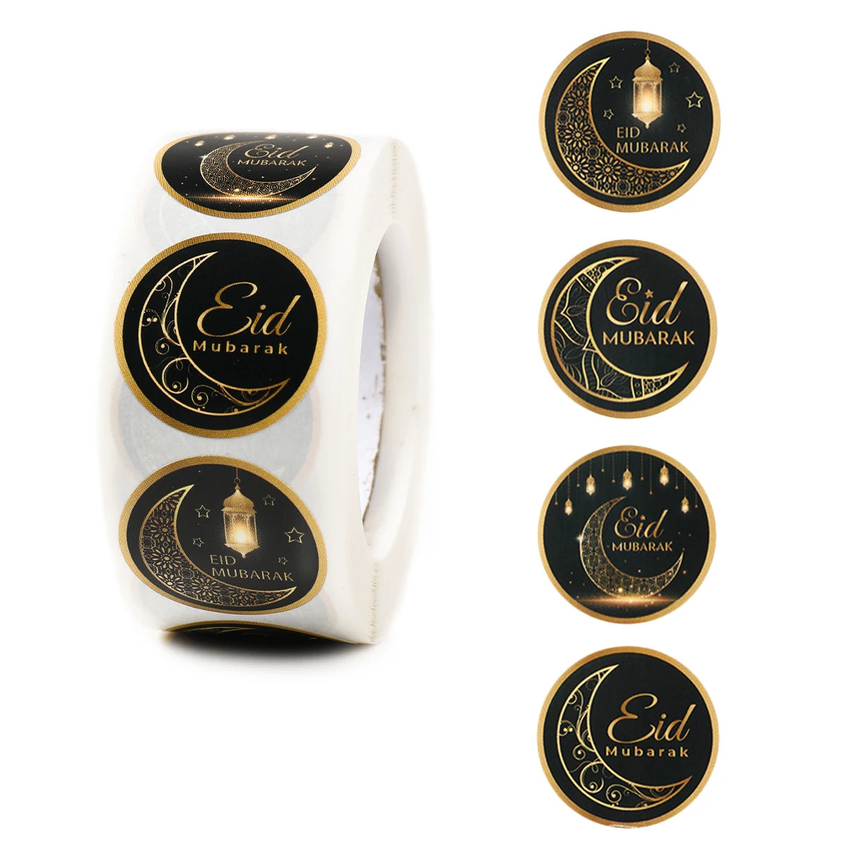 EID Mubarak Stickers Ramadan Decoration 2025 For Favor Gifts Label Ramadan Kareem Islamic Muslim Party Eid Al Adha Gifts