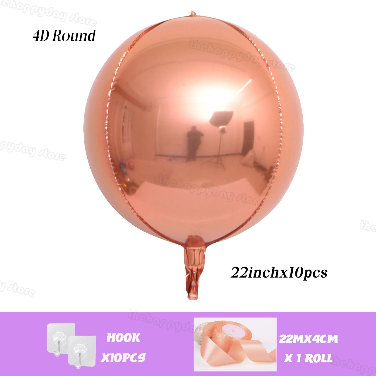20/10Pcs Hanging 4D Round Foil Balloons 22in Dark Green 4D Round Balloon for Wedding Birthday Xmas Party Helium Air Globos Decor