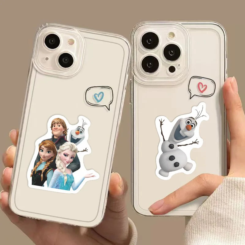 55PCS Cartoon Disney Frozen Graffiti Sticker DIY Decoration PVC Waterproof Skateboard Notebook Graffiti Toys Gifts