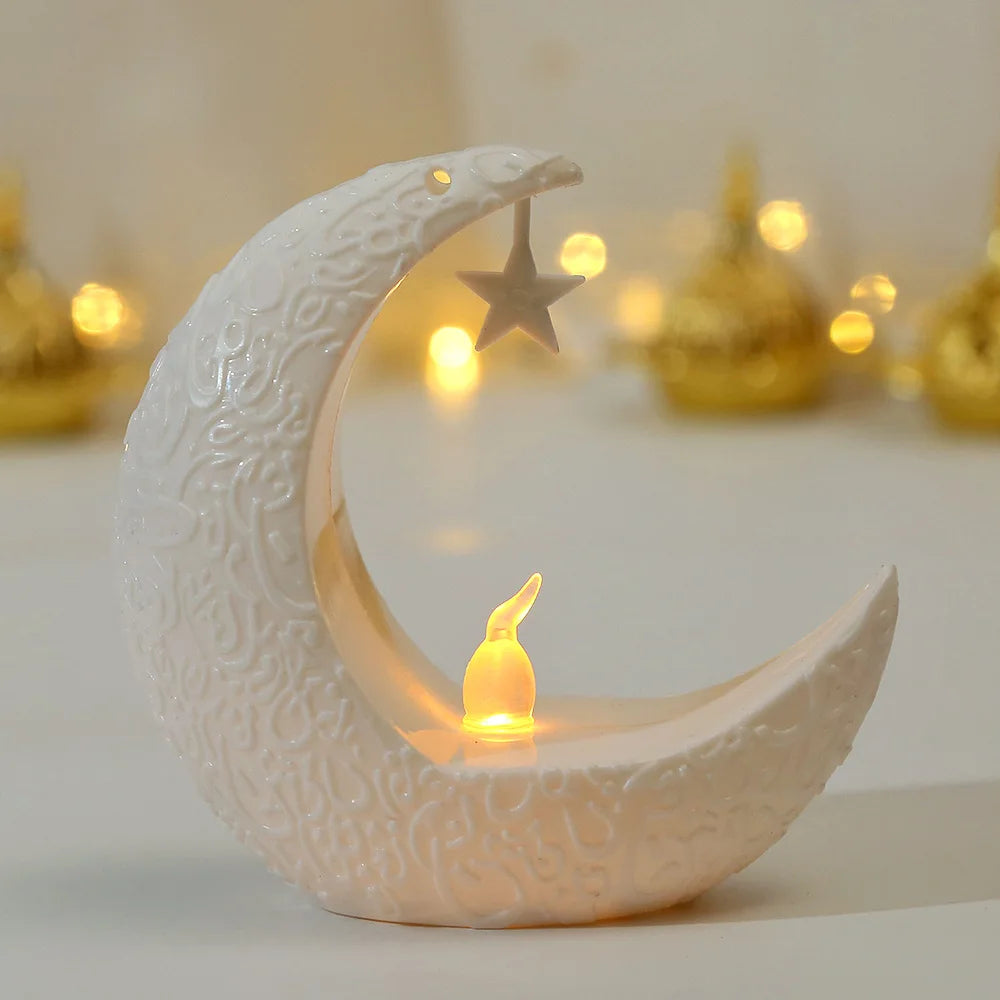 Ramadan Decoration 2026 LED Star Moon Candlestick Lamp Islamic Muslim Eid Mubarak for Ramadan Kareem Home Decor Lamp Party Gifts