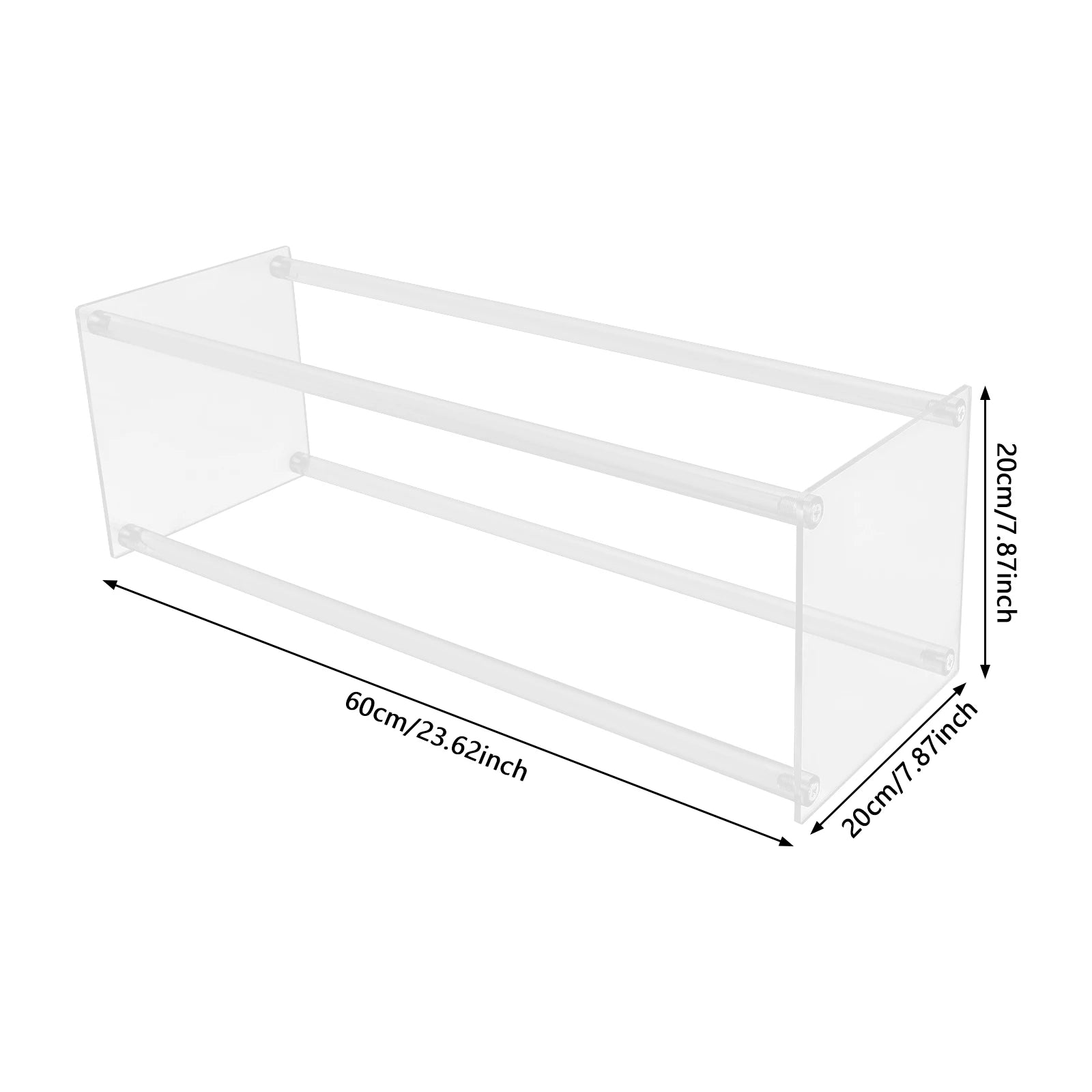 10Pcs Clear Acrylic Flower Stands Rectangular Flower Display Stand Acrylic Wedding Flower Stand 20x20x60cm