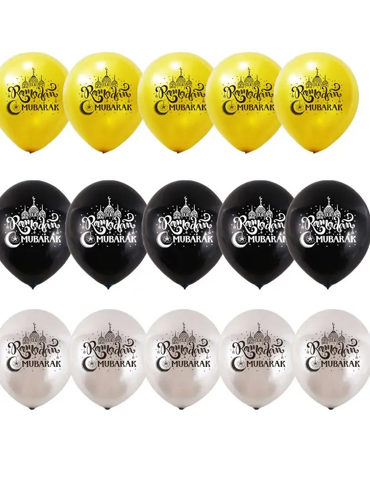 Eid Mubarak Balloons Eid Balloons for Eid Decorations Home Eid Mubarak Banner Moon Star Balloons for Eid Al Fitr Eid Decorations