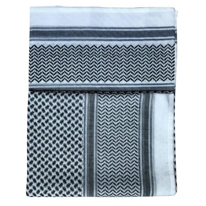 55x55 Inch Arab Shemagh Muslim Keffiyeh Head Wrap Scarf for Men Women Tactical Desert Scarf Neck Headwear, Aqel Rope