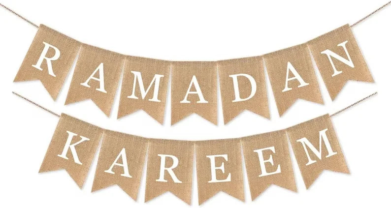 Make Your Mantle or Fireplace Stand Out with This 2 Pack Ramadan Kareem Banner Ramadan Party Decor Supplies 2025