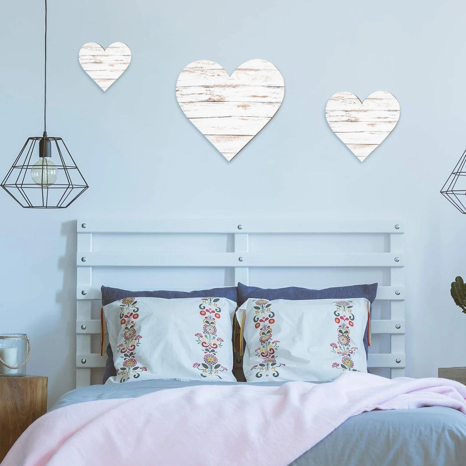 Simple Wooden Wall Decoration Hot Air Balloons Sun Moon Stars Heart-shaped Wall Ornaments Warm Sweet Children's Rooms