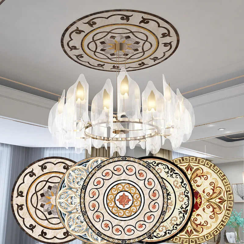 Creativity Ceiling Decorative Parquet Floor Ceiling Lamp Decorative Cover Waterproof Self-adhesive Stickers Living room Decorate