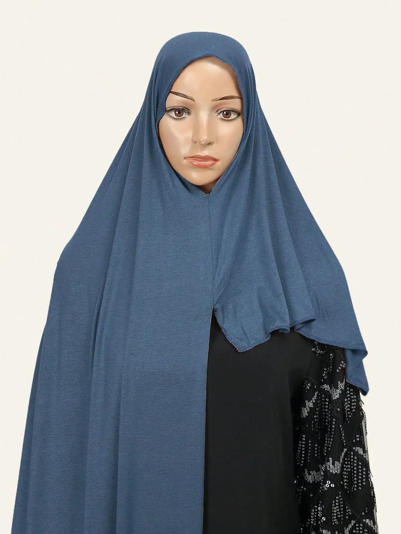Muslim Premium Jersey Hijab Scarf Women Instant Hijab Unequal Length On Both Sides Easy to Wear Soft Jersey Plain Shawl Wraps
