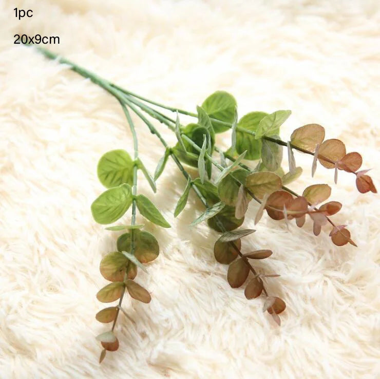 DIY Eid Mubarak Wreaths with Artificial Flower Leaves for Ramadan Kareem Islam Party Decoration Muslim Home Wall/Door Decor