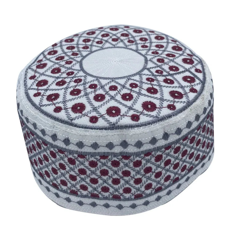 2023 New Muslim Prayer Hats Breathable Headware Kufi Hat Men Islam Skull Cap Ramadan Eid Gift Embroidery Man Hat