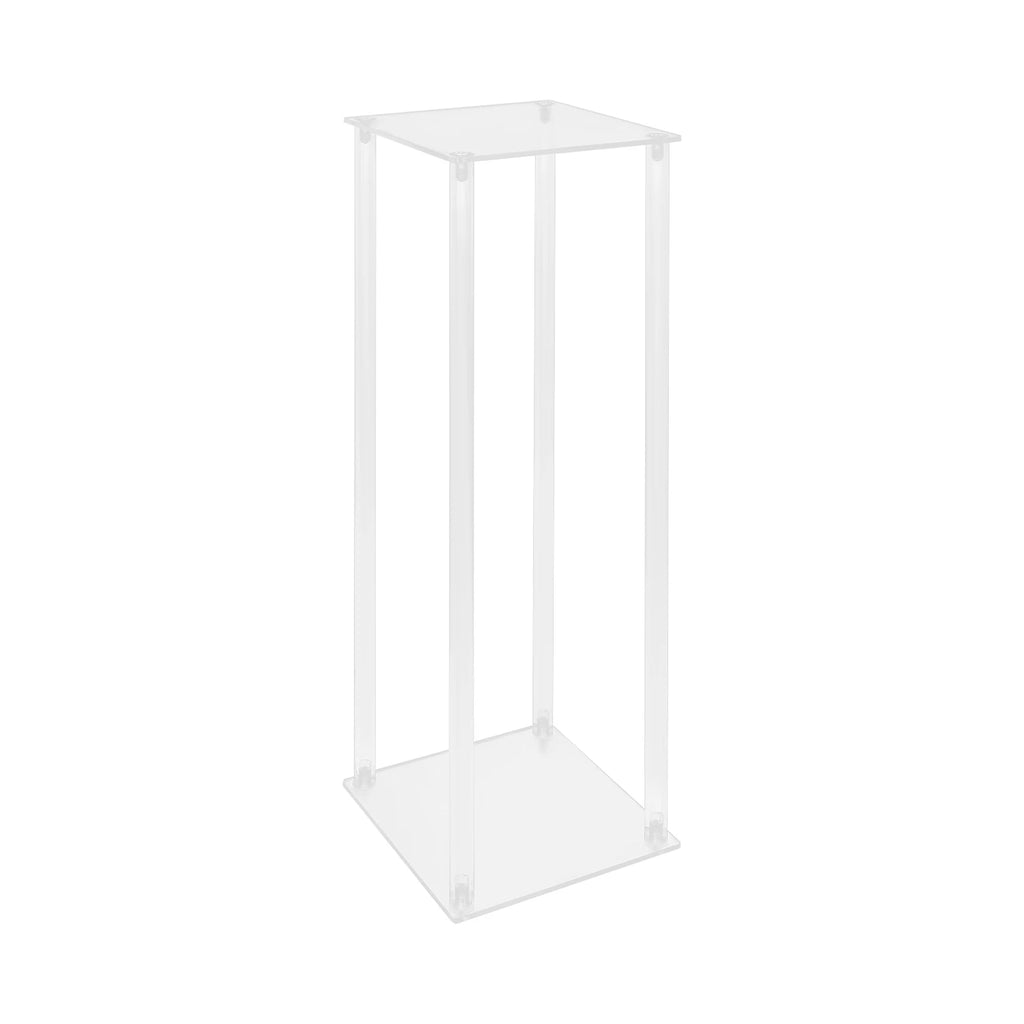 10Pcs Clear Acrylic Flower Stands Rectangular Flower Display Stand Acrylic Wedding Flower Stand 20x20x60cm