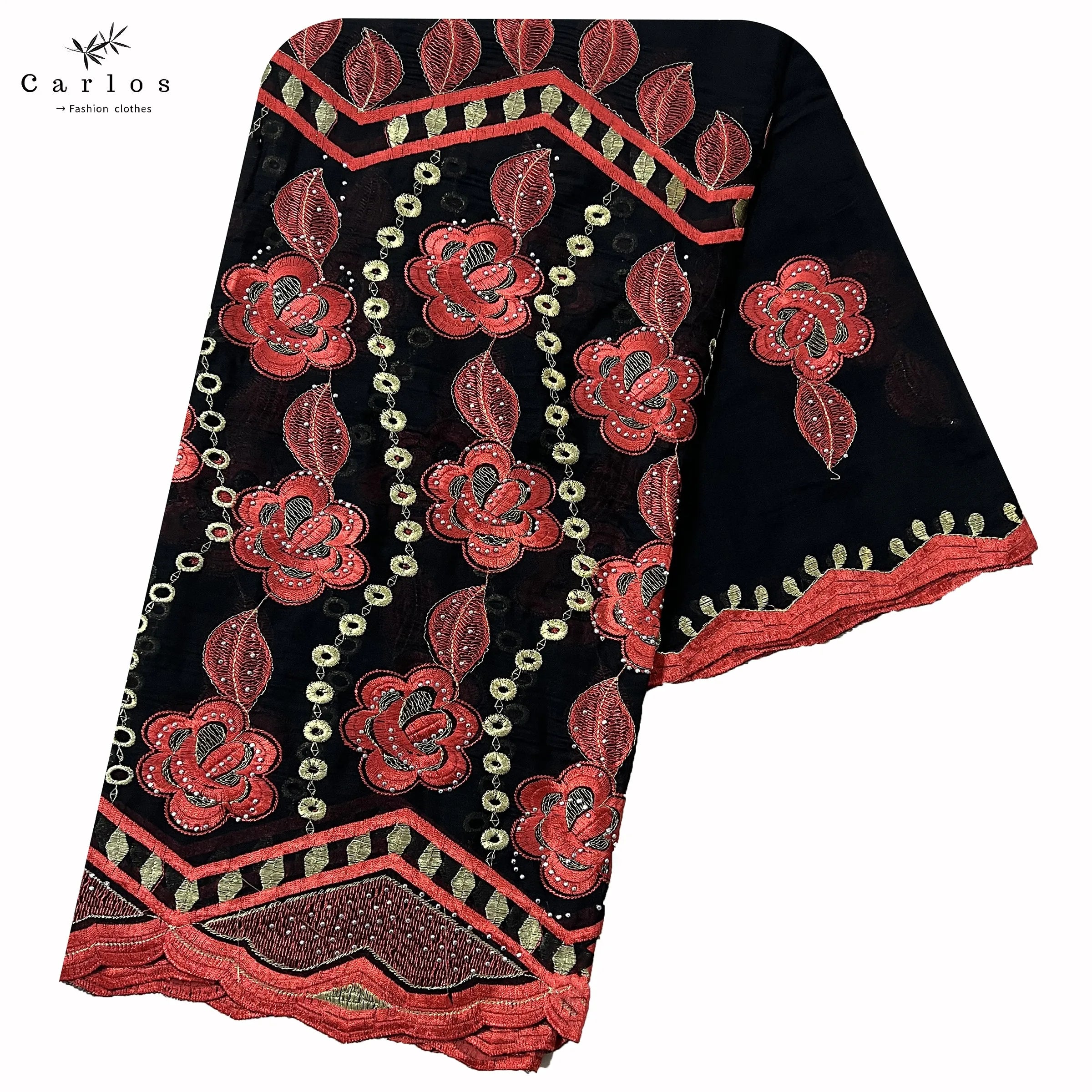2026 New Dubai Scarf For Muslim Women African 100% Cotton Hijab Islam Hijab Pashmina Turban Headscarf Embroidery Shawls