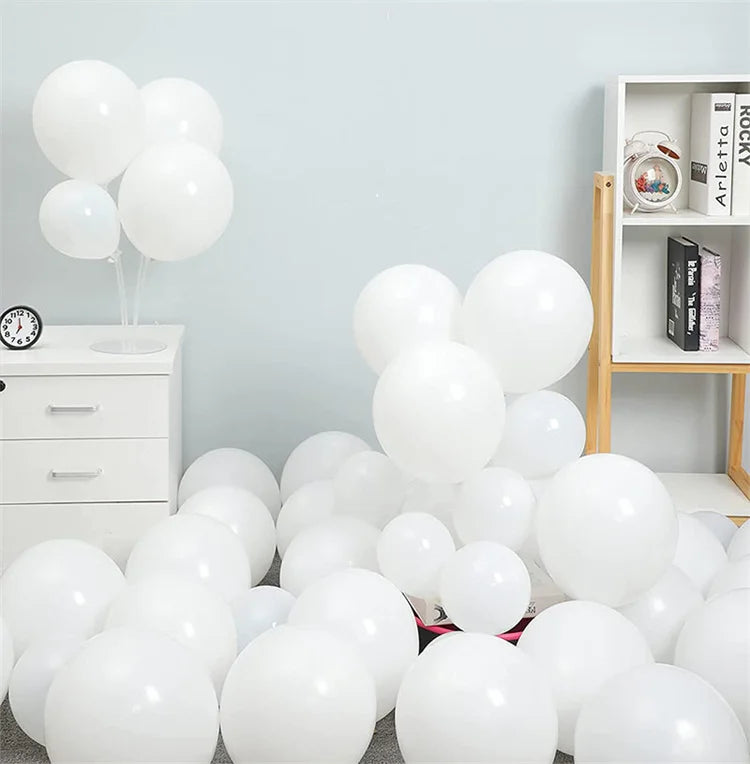 18pcs Chrome Gold Navy Blue White Latex Balloons Birthday Party Decorations Kids Adult Boy Girl Baby Shower Wedding Supplies