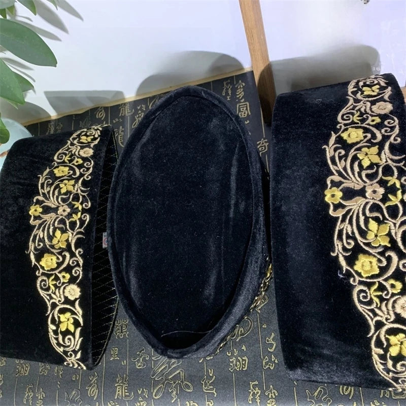 Muslim Caps For Men Clothing Tax Products Turkey Shipping-Fee Prayer Malaysian Boat Hat Kippa Islamic Kufi Topi Black 03157