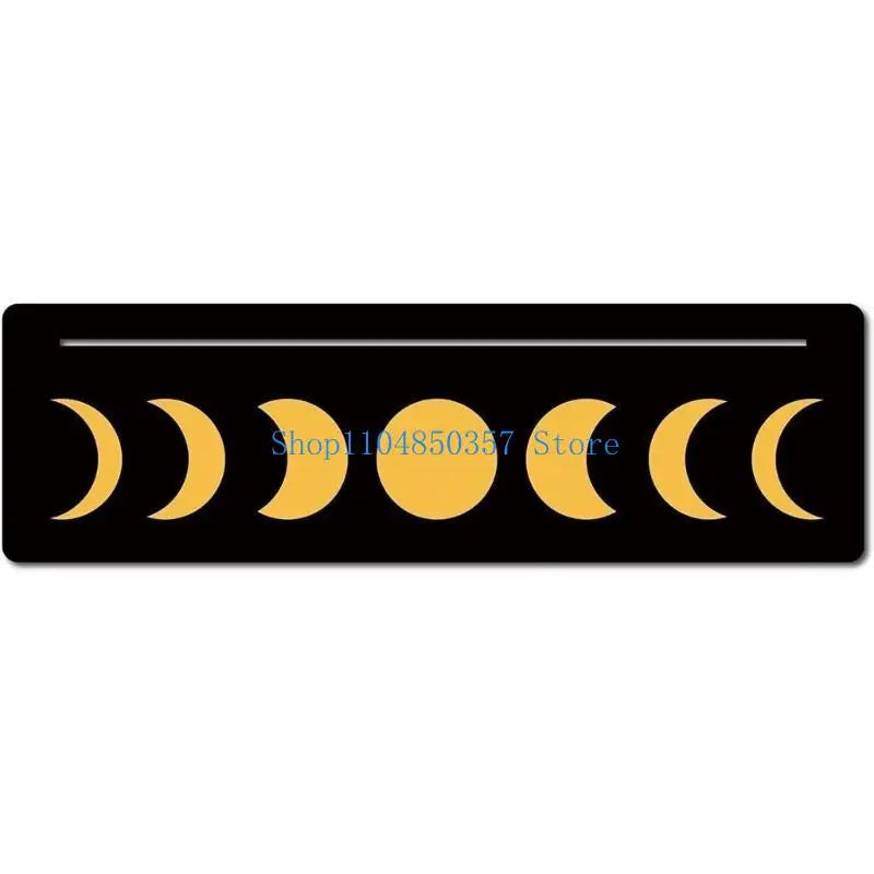 Tarot Cards Stand Wood Holder Moon Phases Altar Base Moon Shape and Rectangle Cards Holder for Witch Divinations Tools