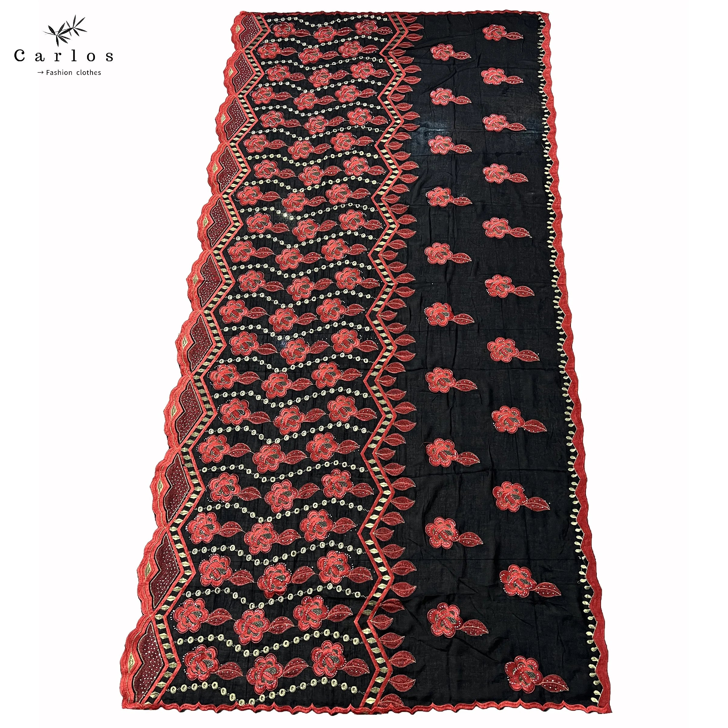 2026 New Dubai Scarf For Muslim Women African 100% Cotton Hijab Islam Hijab Pashmina Turban Headscarf Embroidery Shawls