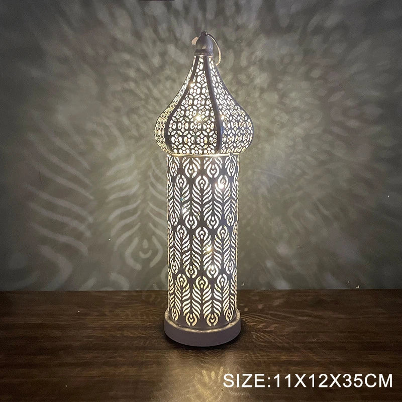 Battery Powered Eid Lights Decorations for Home Masjid Lanterns Ramadan Kareem Mosque LED Night Light Islam Muslim Party Supplie