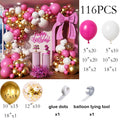 Rose Pink Balloons Garland Arch White Gold Confetti Balloon Kit Baby Shower Wedding Anniversary Birthday Party Decoration Globos