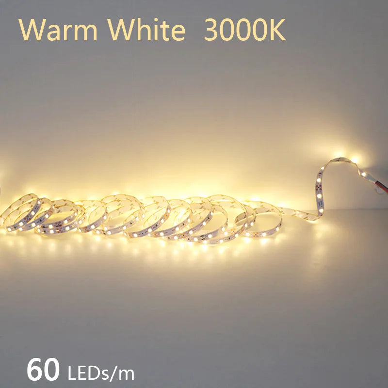 2835 5M 300 600 1200LEDs LED Strip DC12V 24V 120LEDs/m Home Waterproof IP65 Lamp Strip  Flexible And Cuttable Soft Lamp Bar