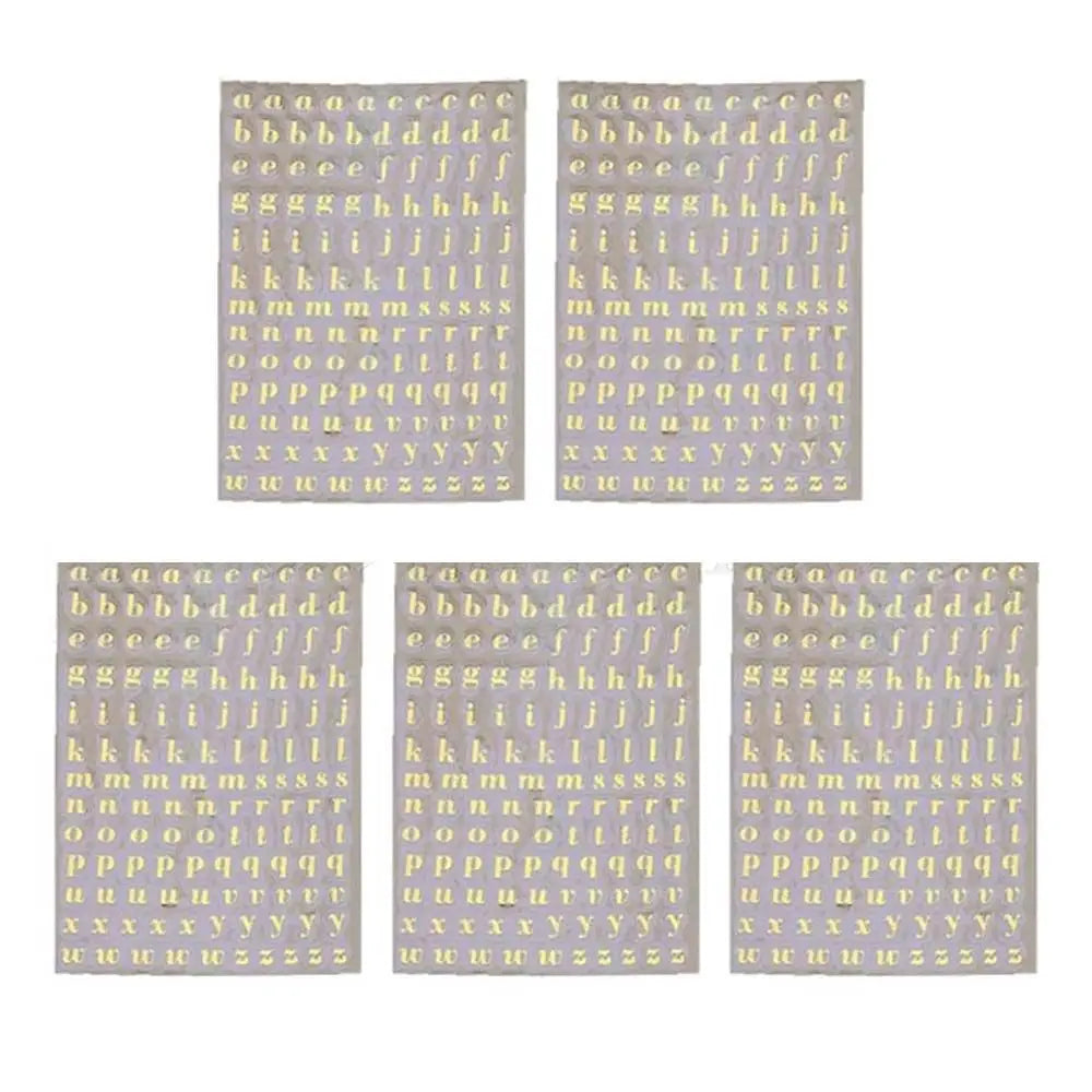 decoration Epoxy Resin Filler English Letters Gold&silver Number Sticker Epoxy filling sticker Labels Stickers Alphabet Sticker