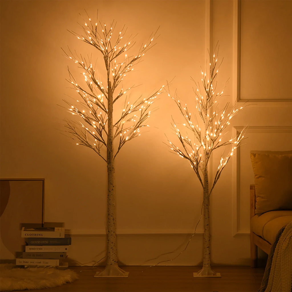 Artificial Birch Tree Warm White LED Light – 4ft / 5ft / 6ft Home & Festival Decoration