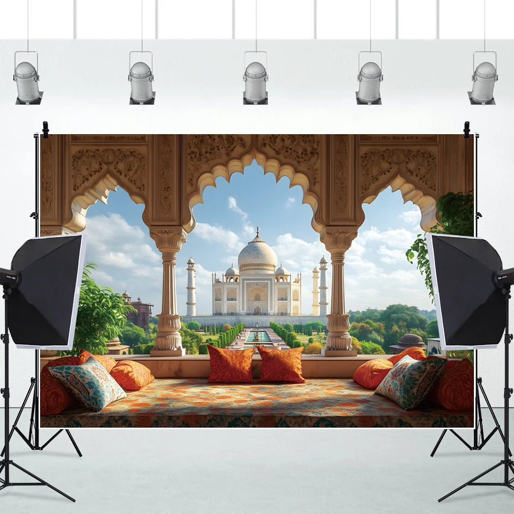 Islamic Mosque Background Ramadan Aladdin Eid Mubarak 2026 Muslim Kareem Al Fitr Festival Party Indoor Decoration Photo Backdrop