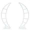 79" White Metal Crescent Moon Wedding Arch 2PCS DLY Decor Framework Iron For Wedding Party Stand