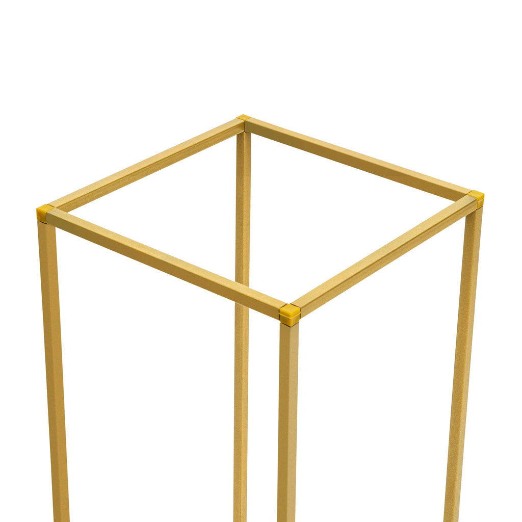 10Pcs Wedding Flower Stand Set 23.62"H Gold Metal Column Rack Wedding Party Prop Decor Balloon Display Holder Flower Vase Pillar