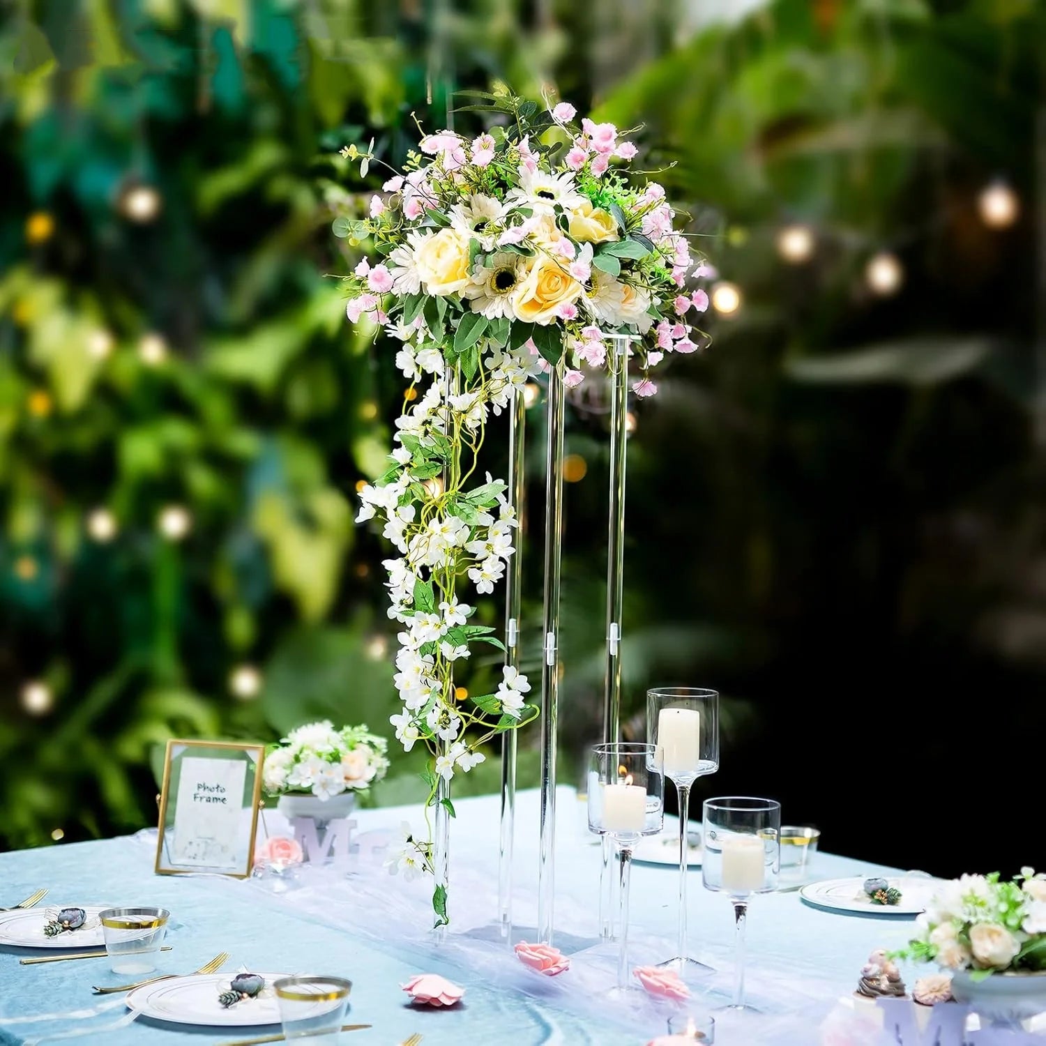 Acrylic Centerpieces for Tables Flower Stand for Wedding Party Table Centerpieces wedding decoration