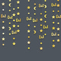 3M Gold Silver Star Moon Lantern Garland Ramadan Eid Mubarak Hanging Streamer Home Decoration Muslim Islamic Party 2025