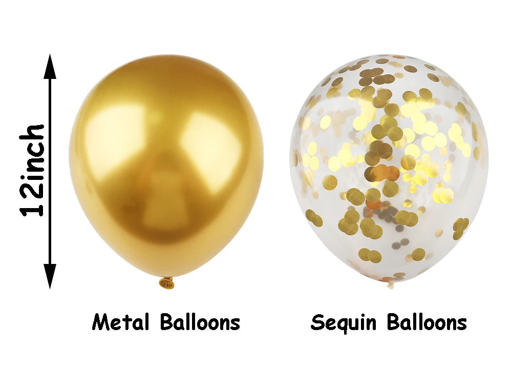 20pcs 12inch Confetti Metallic Metal Balloons Gold Blue Pink Latex Ballon Wedding Birthday Party Decoration Baby Shower Globos