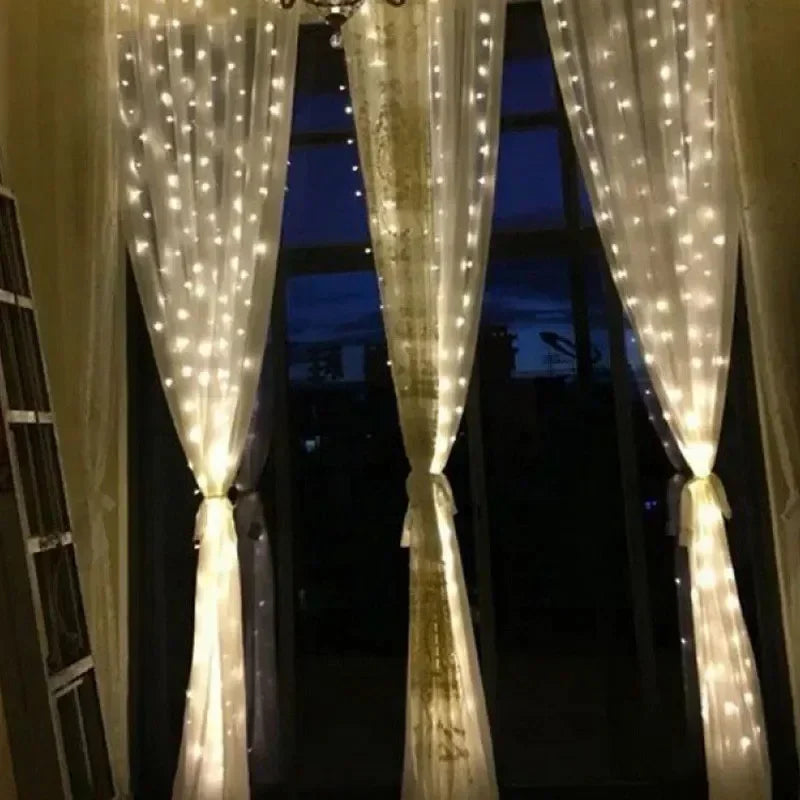 2026 Valentine's Day Fairy Lights 3/4/6m Festoon Eid Mubarak Wedding Window Room Ramadan Decoration LED Curtain Garland USB Plug