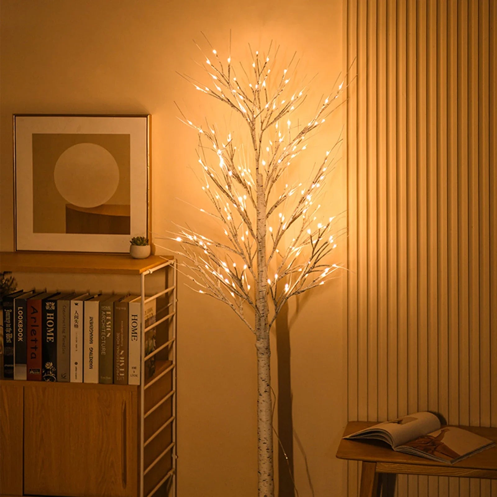 Artificial Birch Tree Warm White LED Light – 4ft / 5ft / 6ft Home & Festival Decoration