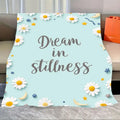 1pc Flannel Blanket "Dream in Stillness" Floral Moon Star Print Soft Cozy Blanket for Home Decor