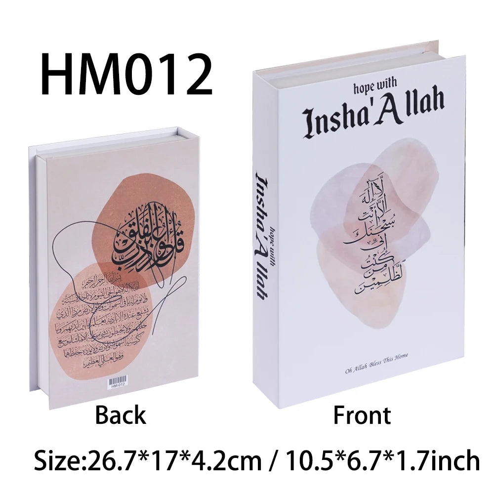 Islamic Luxury Fake Books Decorative Storage Box for Home