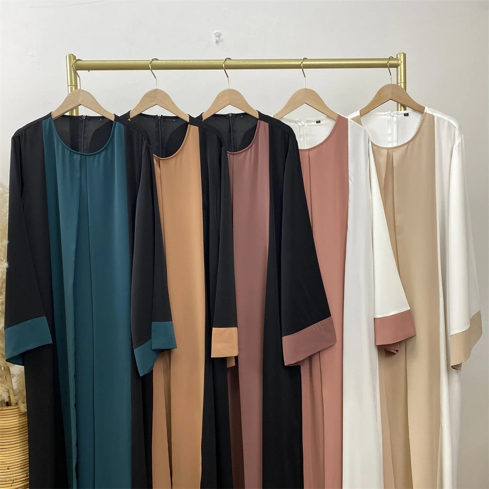 Ramadan Eid Luxury Splicing Two-Piece Style Abaya for Women – Dubai Kaftan Modest Islamic Dress Marocain Femme