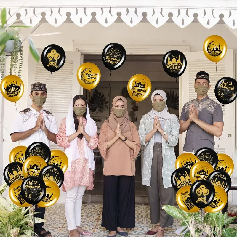 Eid Mubarak Latex Balloons Ramadan Kareem Decor Air Globos for Ramadan Mubarak Muslim Islamic Festival Party Supplies 2026