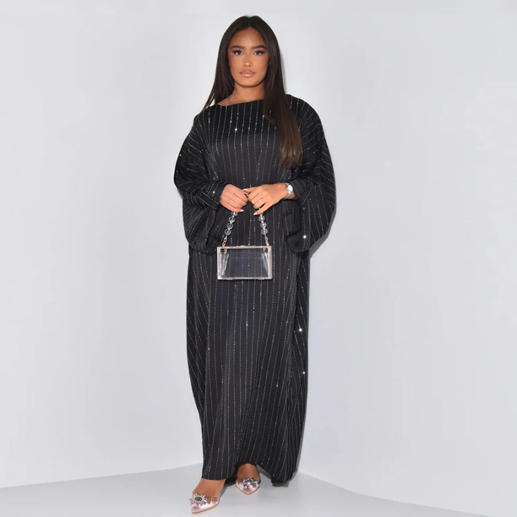 2024 Luxury Dubai Abaya Dress for Muslim Women Ramadan Eid Saudi Arabia Party Jalabiya Clothing Islamic Turkey Modest Long Robe