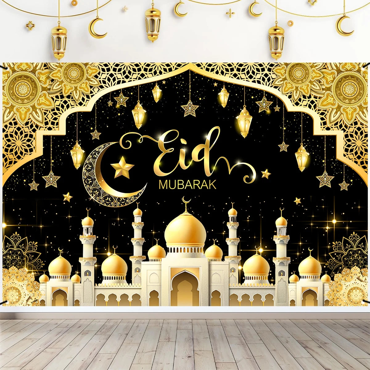 Eid Mubarak Background Ramadan Kareem Backdrop Islamic Muslim Party Supplies Eid Al-fitr Gifts Ramadan Decoration For Home 2025