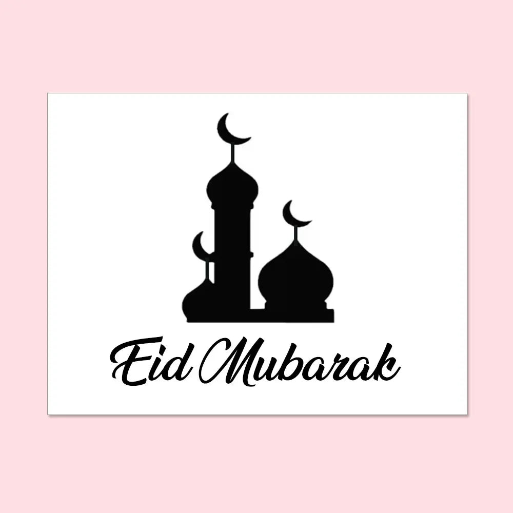 Eid Mubarak Vinyl Stickers for Clear Balloons Custom DIY Personalized Eid Mubarak Balloons for Hajj Umrah Mubarak Decor Favor