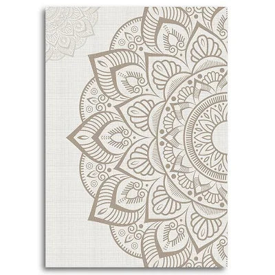Abstract Mandala Flower Pattern Beige Bohemia Inhale Exhal Zen Art Posters Canvas Painting Wall Prints Pictures Room Home Decor