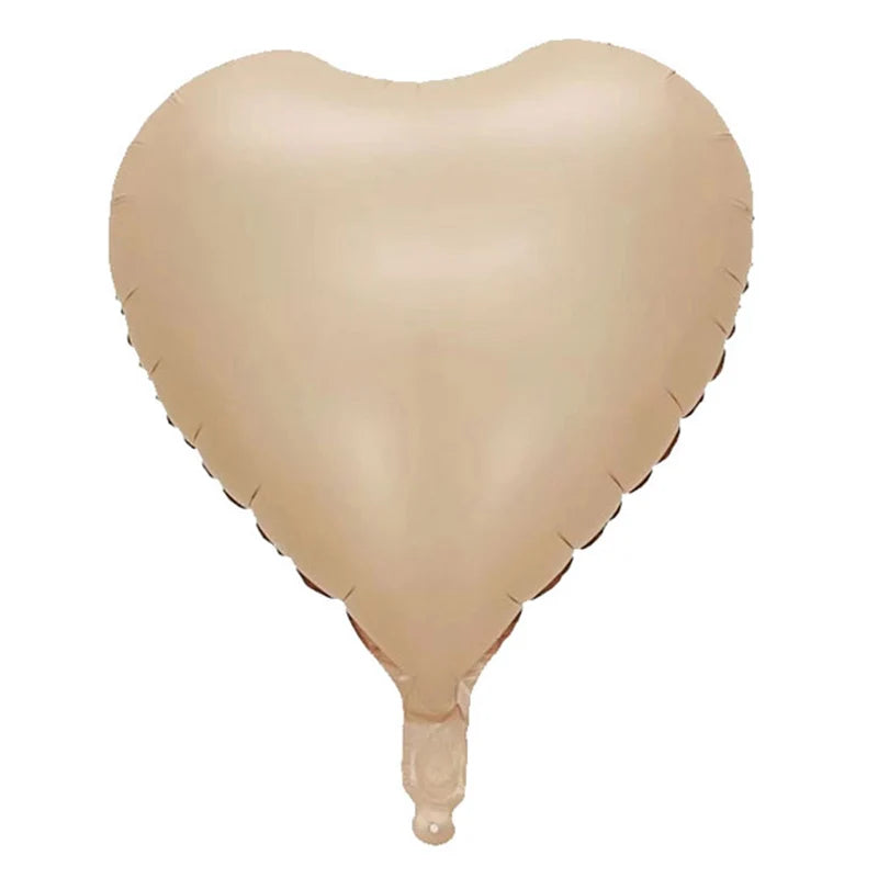 10/5/3Pcs Cream Heart Foil Balloons 18inch Multi Pink Beige Heart Helium Balloons for Wedding Birthday Party Decorations Globos