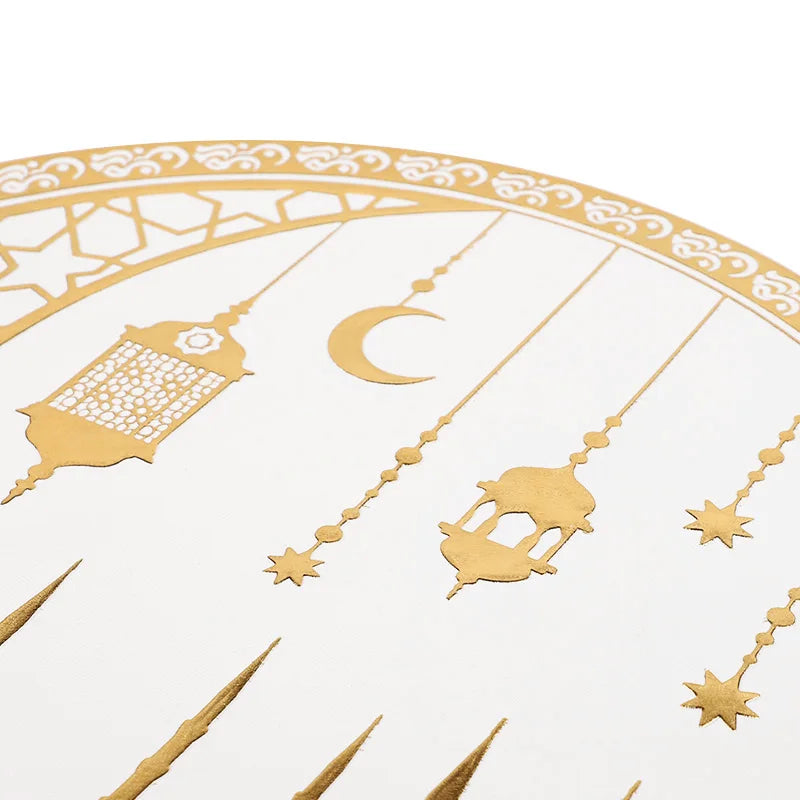 Ramadan Moon and Flower Patterns Table Festive Party Decorati, Suitable for Families, Hotels, Restaurants Eid Party Decor
