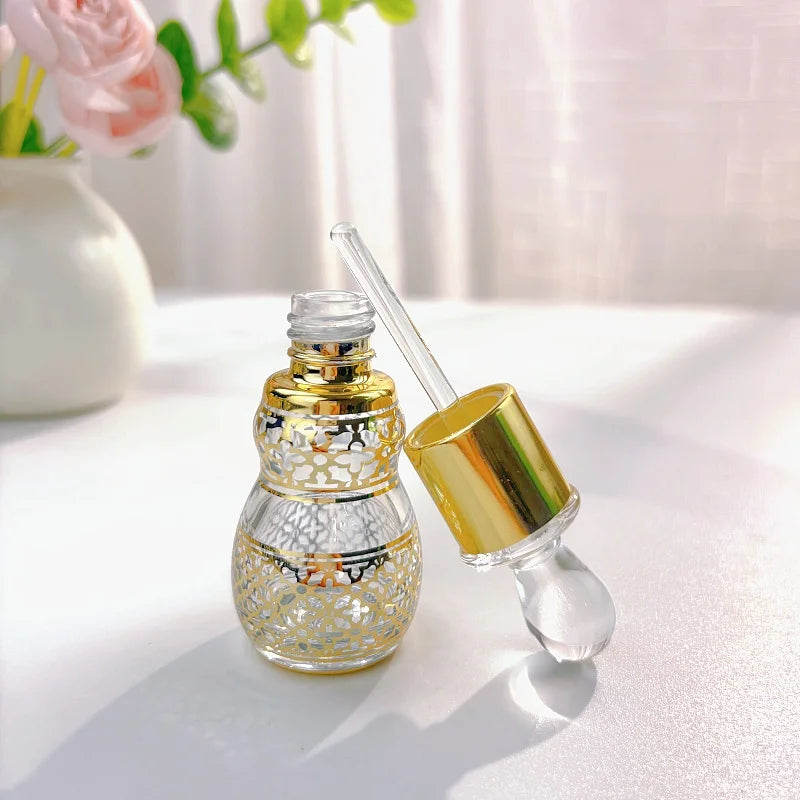 10/30pcs 6ml Thick Glass Essential Oil Bottle 12ml Attar Oil Bottles Empty Perfume Container With Glass Drop Stick
