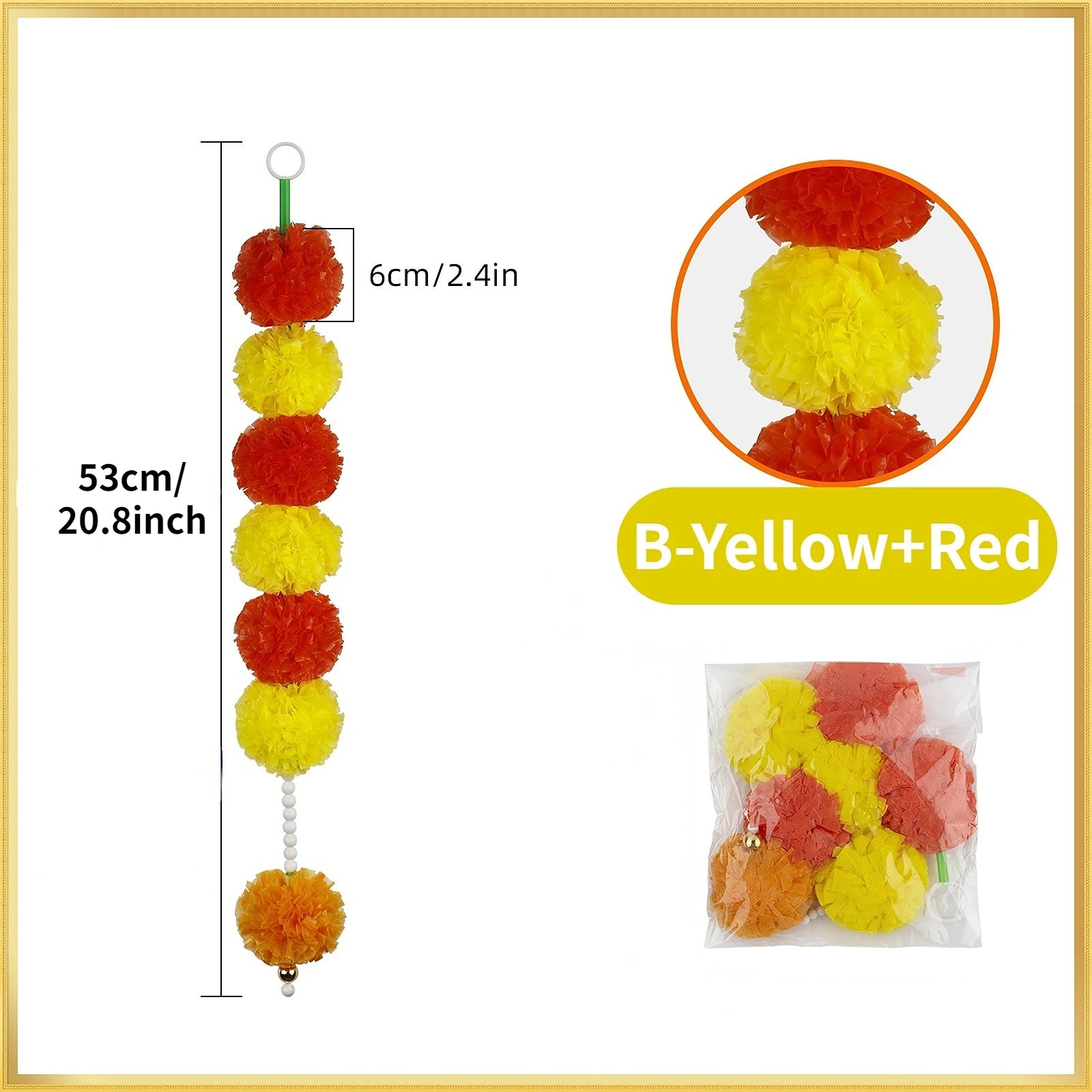 5-50 PCS Marigold Garland Wedding Marigold Flower Garlands for Prayer Fest Calendula Garland Indian Decor Garlands Wedding