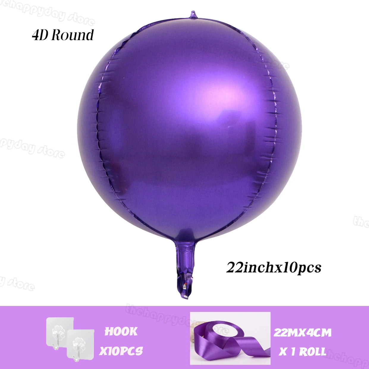 20/10Pcs Hanging 4D Round Foil Balloons 22in Dark Green 4D Round Balloon for Wedding Birthday Xmas Party Helium Air Globos Decor