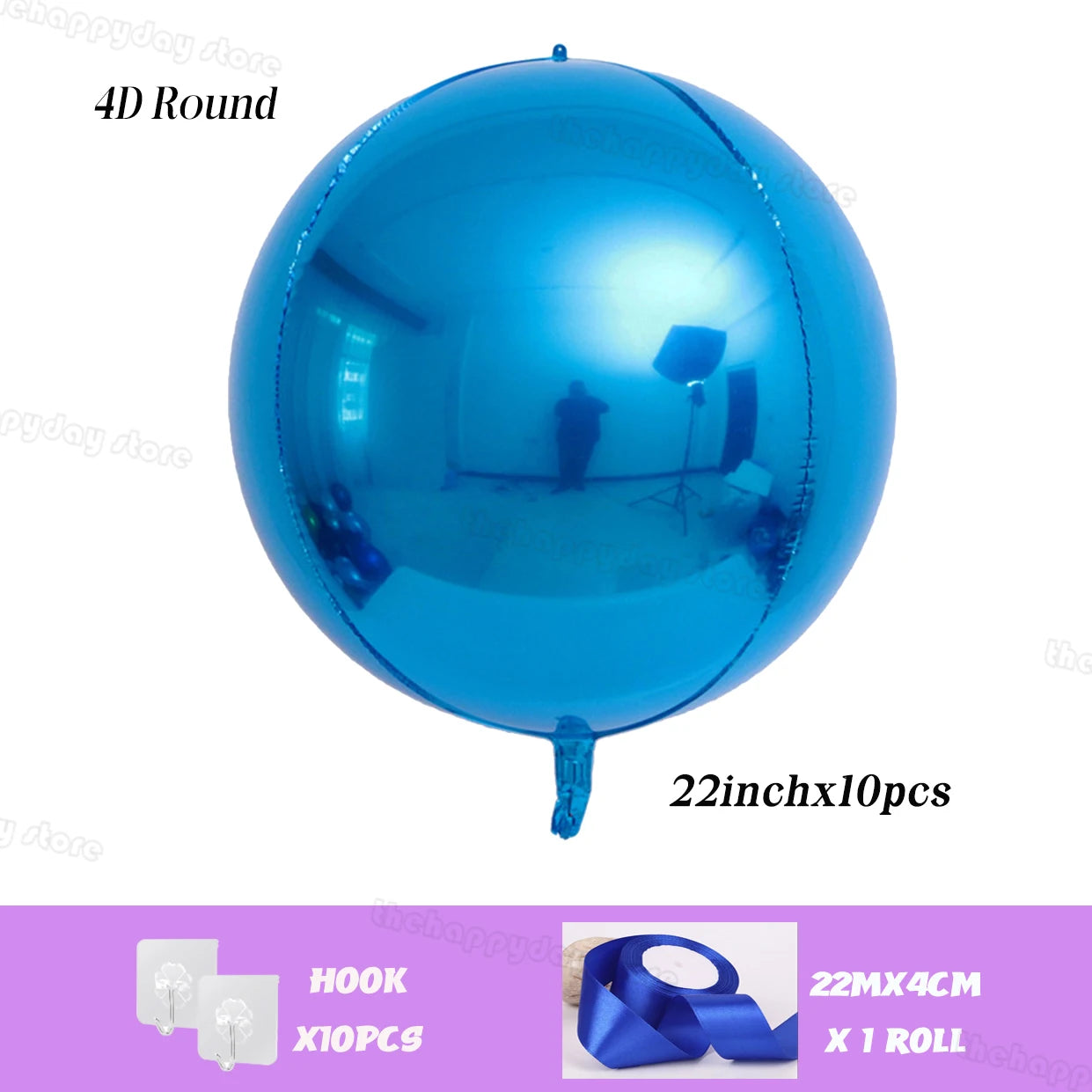 20/10Pcs Hanging 4D Round Foil Balloons 22in Dark Green 4D Round Balloon for Wedding Birthday Xmas Party Helium Air Globos Decor