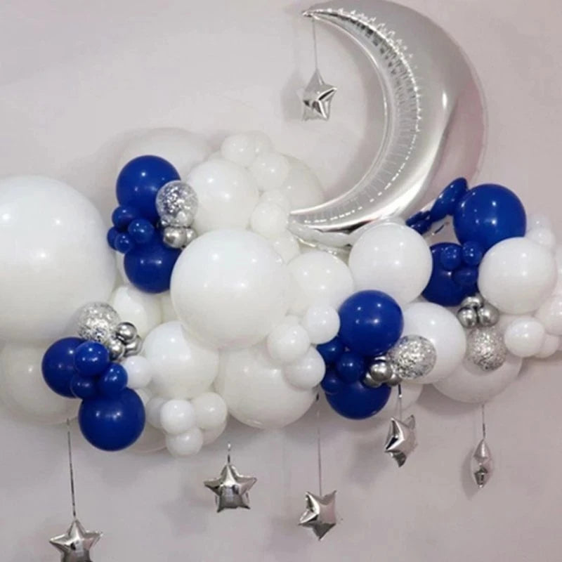 60Pcs Moon Star Balloon Set for Muslim EID Mubarak Festival Home DIY Decoration Ramadan Kareem Kids Birthday Party Ballon Globos