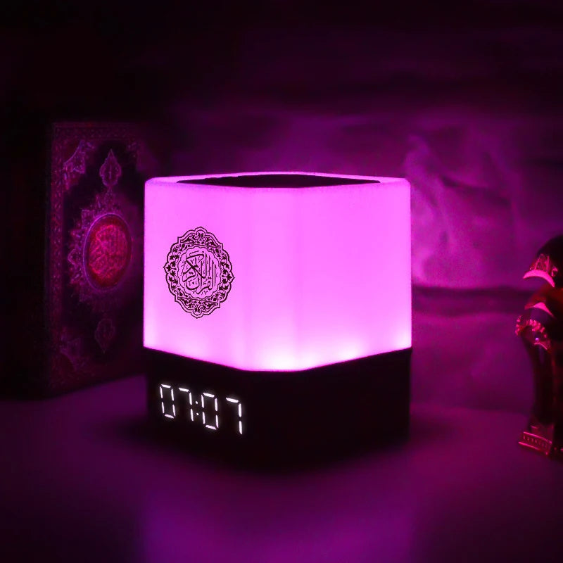 Quran Azan Clock Koran Islamic Muslim Bright Night Light Lamp Holy Bluetooth Speaker Wireless Portable Arab Ramadan Caixa De Som