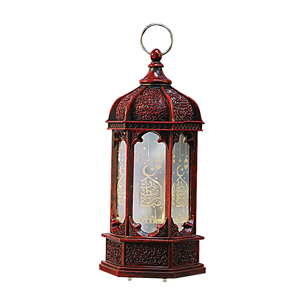 EID Mubarak Lantern LED Light Ornaments Eid Al-Fitr Aid Islamic Muslim Party Decor Supplies Ramadan Kareem Decoration for Home